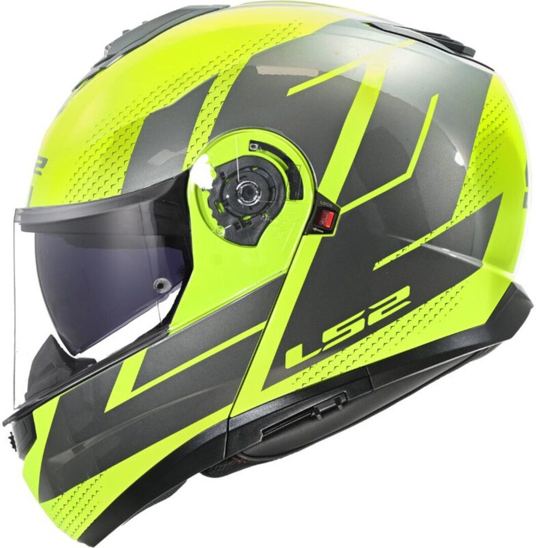 LS2 Motorradhelm FF908 Strobe II Code Klapphelm, vorbereitet für Kommunikationssystem,integriertes Sonnenvisier