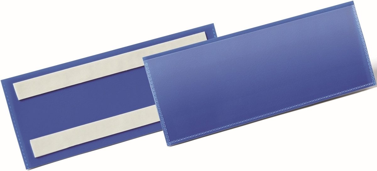 Fächermappe Etikettentaschen selbstklebend 210x74mm blau VE=50 Stück