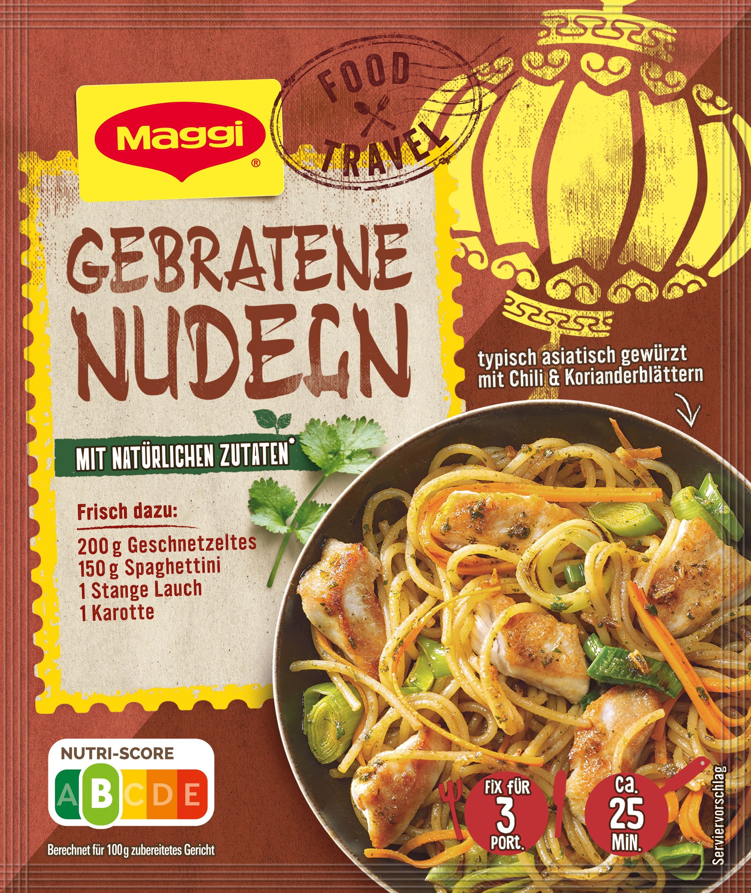 MAGGI Saucen, Maggi Fix Frisch Gebratene Nudeln Wuerzmix herzhaft lecker 26 g