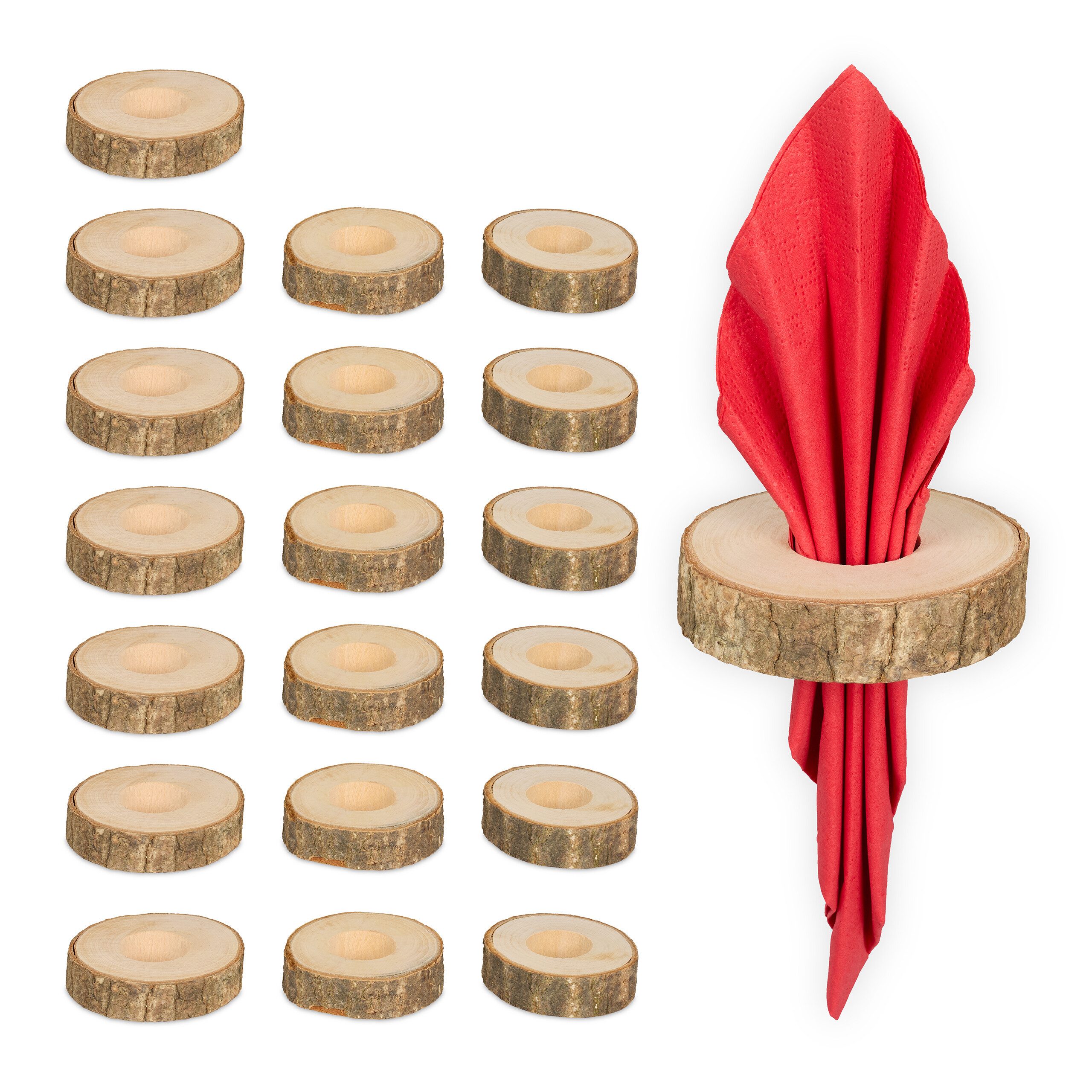 Serviettenring Serviettenringe Holz 20er Set