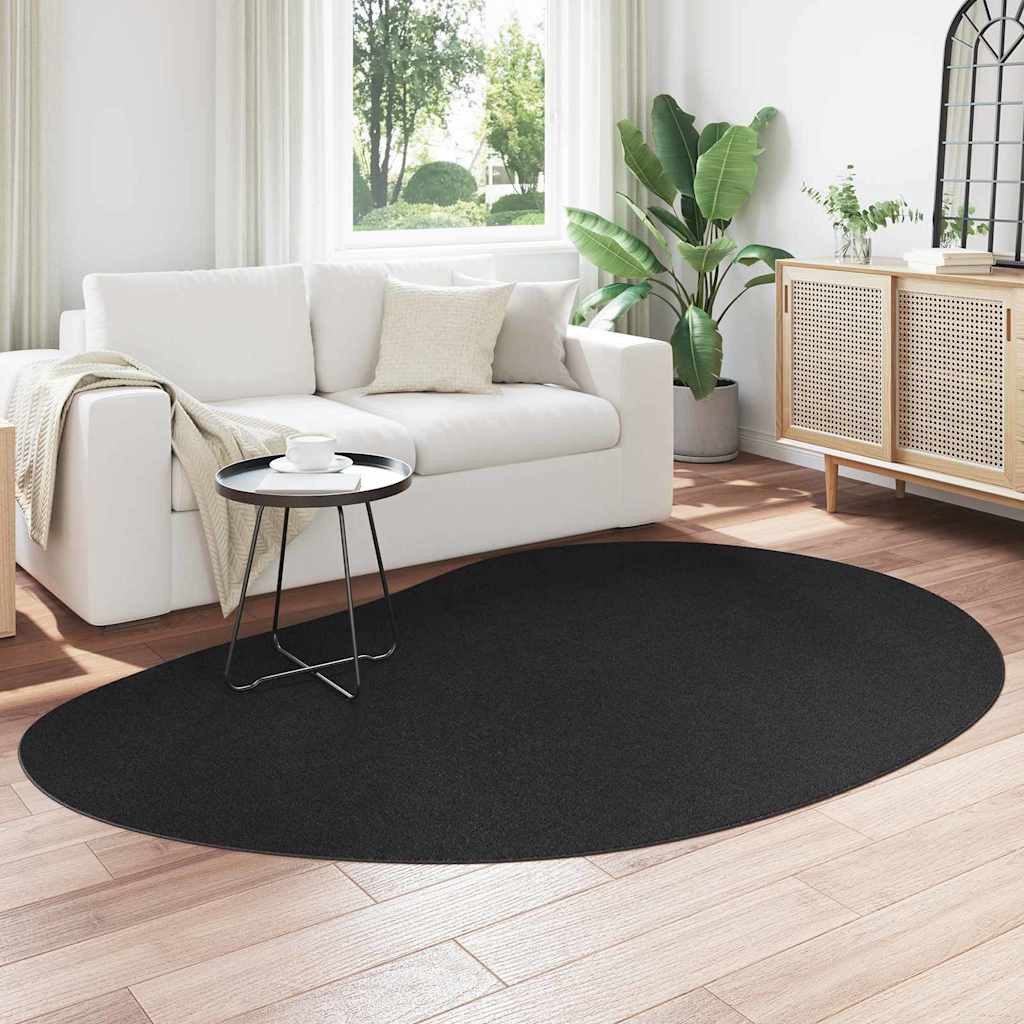 vidaXL Teppich Bereichsteppiche HUARTE Schwarz 160 x 230 cm Polyester, Asymmetrisch