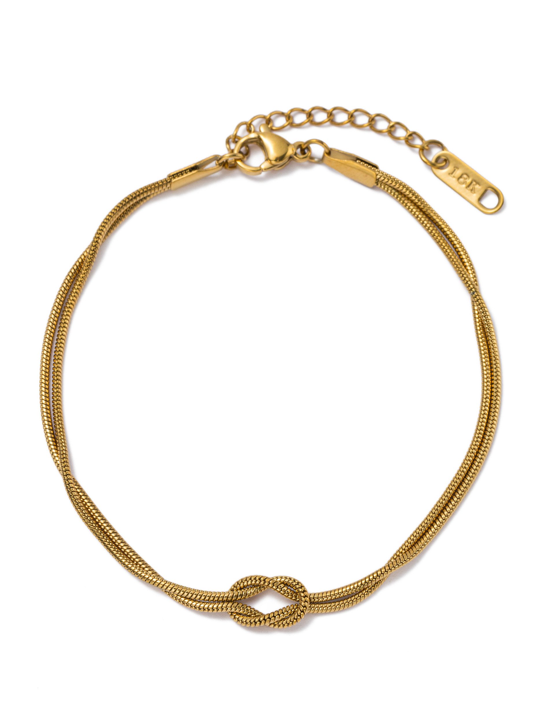 Aniston JEWELRY & WATCHES Armband Schmuck Geschenk Edelstahl Armschmuck Armkette Knoten, Made in Germany