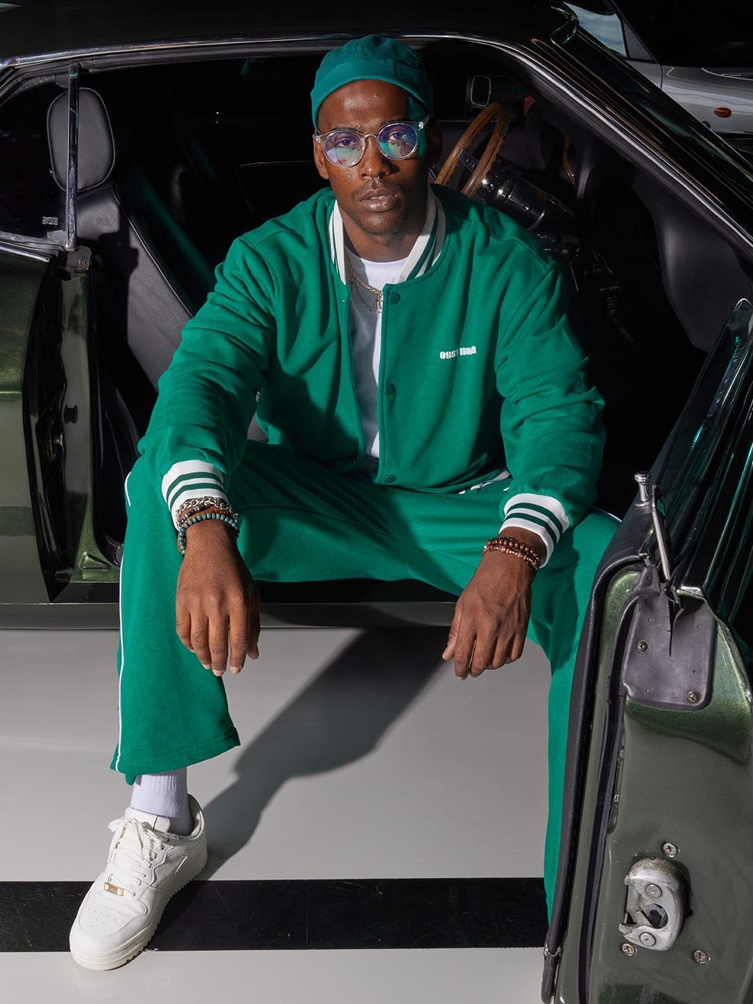 COFI Casuals Freizeitanzug Set Hose Jacke Baseballkragen Anzug günstig online kaufen