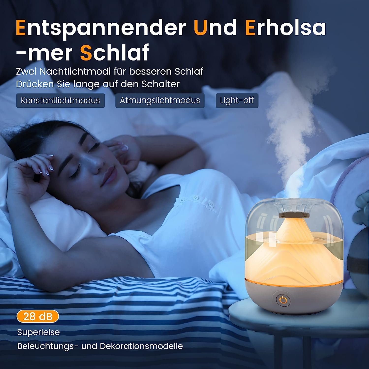 MOUTEN Luftbefeuchter USB-Luftbefeuchter Ultraschall 700 Luftbefeuchter Schlafzimmer, ml