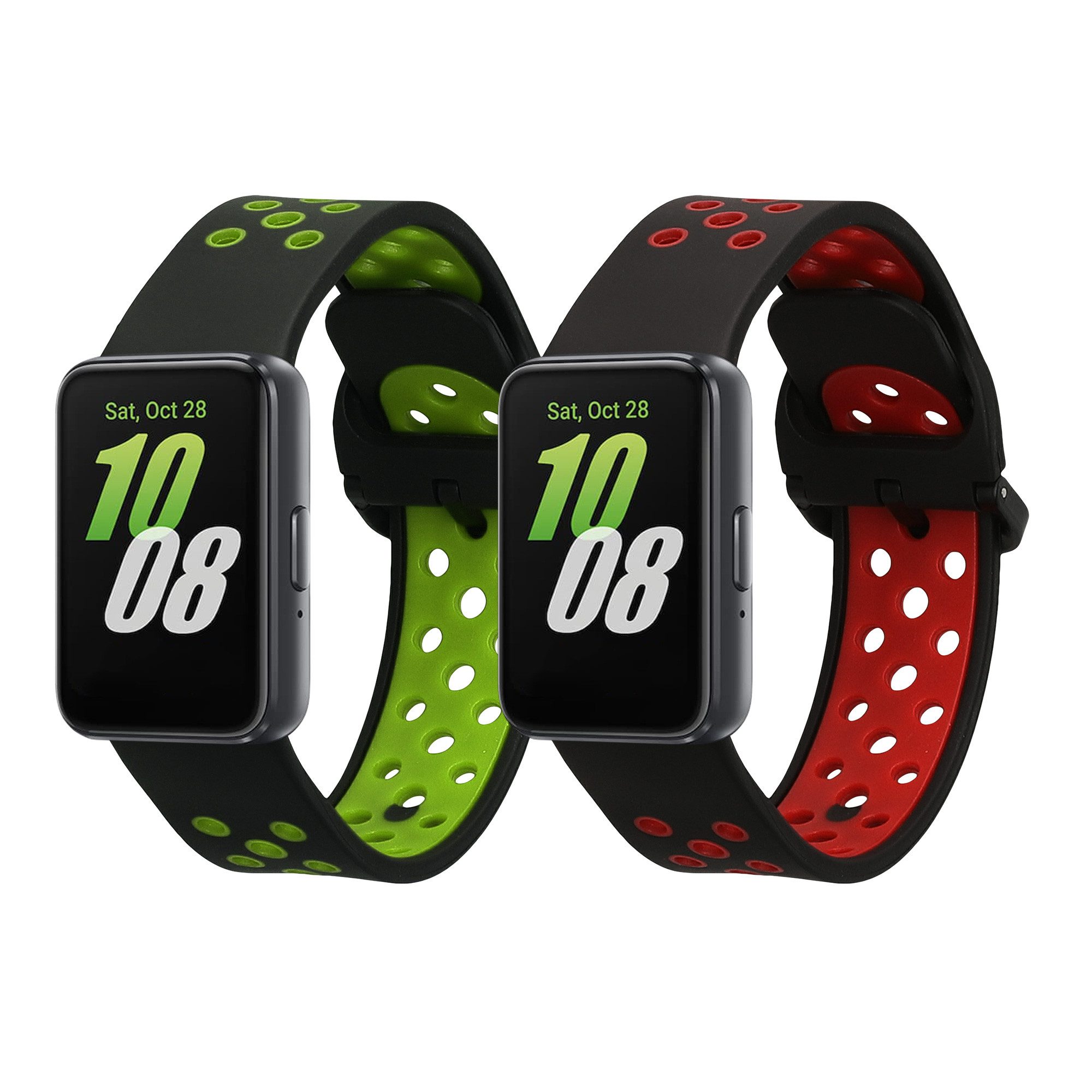 kwmobile 2x Sportarmband für Samsung Galaxy Fit 3 Smartwatch, 2-tlg., Armband TPU Silikon Set Fitnesstracker