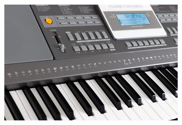 Classic Cantabile Home Keyboard CPK-303 - Arranger-Keyboard mit 61 anschlagdynamischen Tasten, (Spar-Set, 3 tlg., inkl. Keyboardständer und Kopfhörer), 508 Klänge, USB, DSP-Klangprozessor und Begleitautomatik