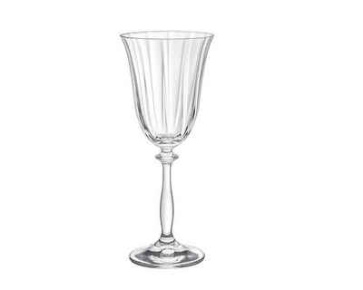 Crystalex Weinglas Angela Optic 185 ml Kristallglas geriffelt 6er Set, Kristallglas, Kristallglas, geriffelt