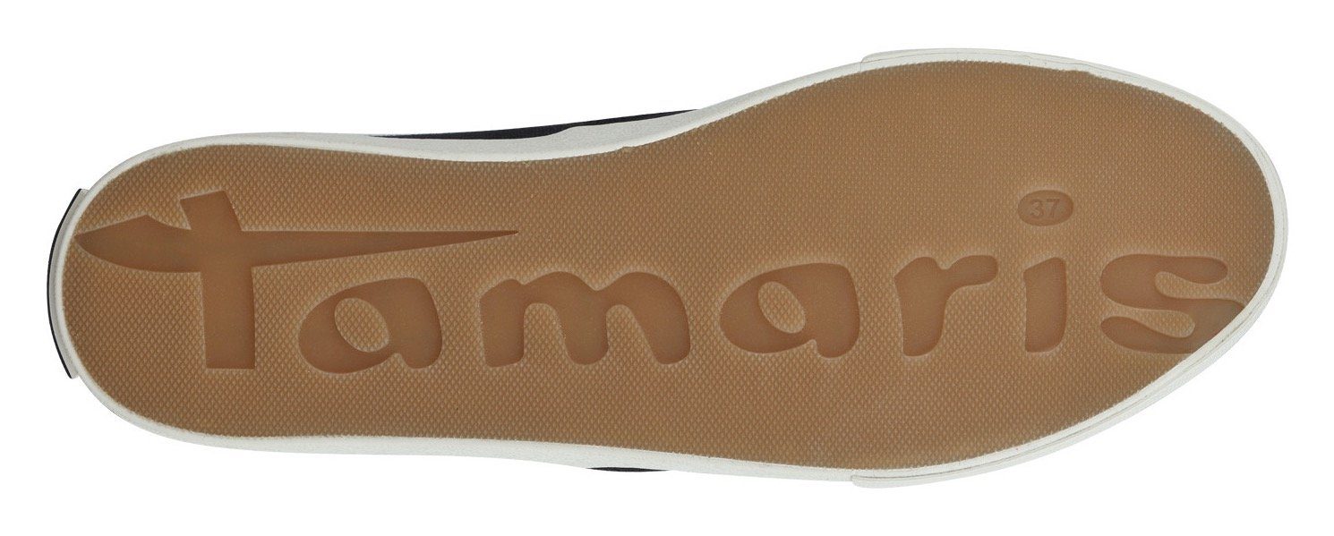 sommerlichen Tamaris in Sneaker Farben schwarz-goldfarben
