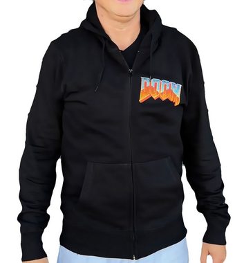 Bioworld Hoodie DOOM Hoodie Sweatshirt mit Kapuze Jacke Erwachsene + Jugendliche Kapuzenjacke Druck vorne + hinten S M L XL XL XXL