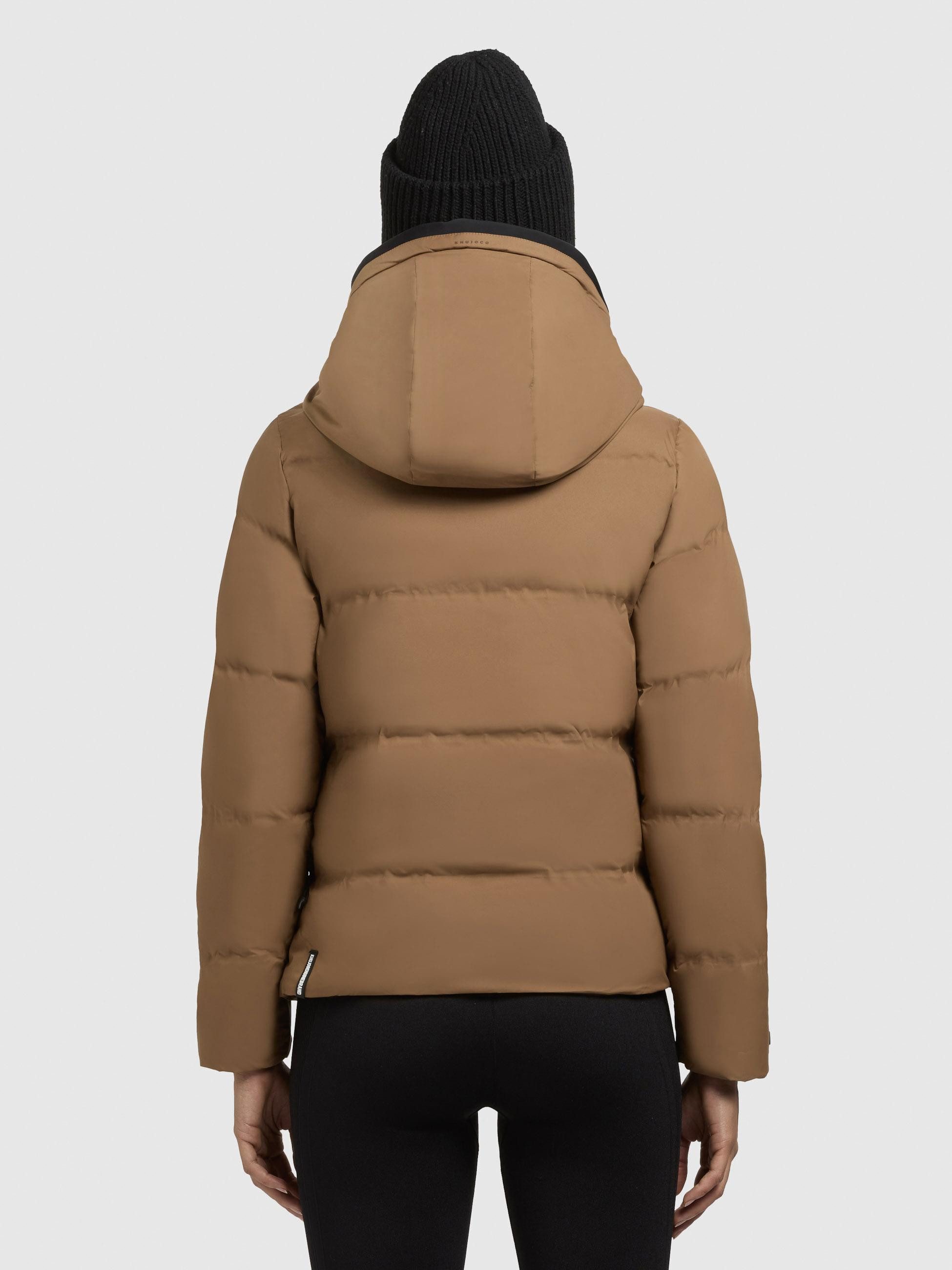 khujo Winterjacke Liev-YM Warme gesteppte Damen Kapuzenjacke