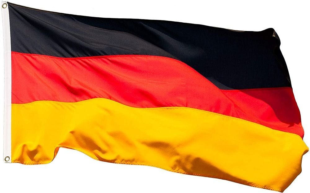 PHENO FLAGS Flagge Deutschland Flagge - Deutsche Fahne (Hissflagge für Прапориmast), Inkl. 2 Messing Ösen