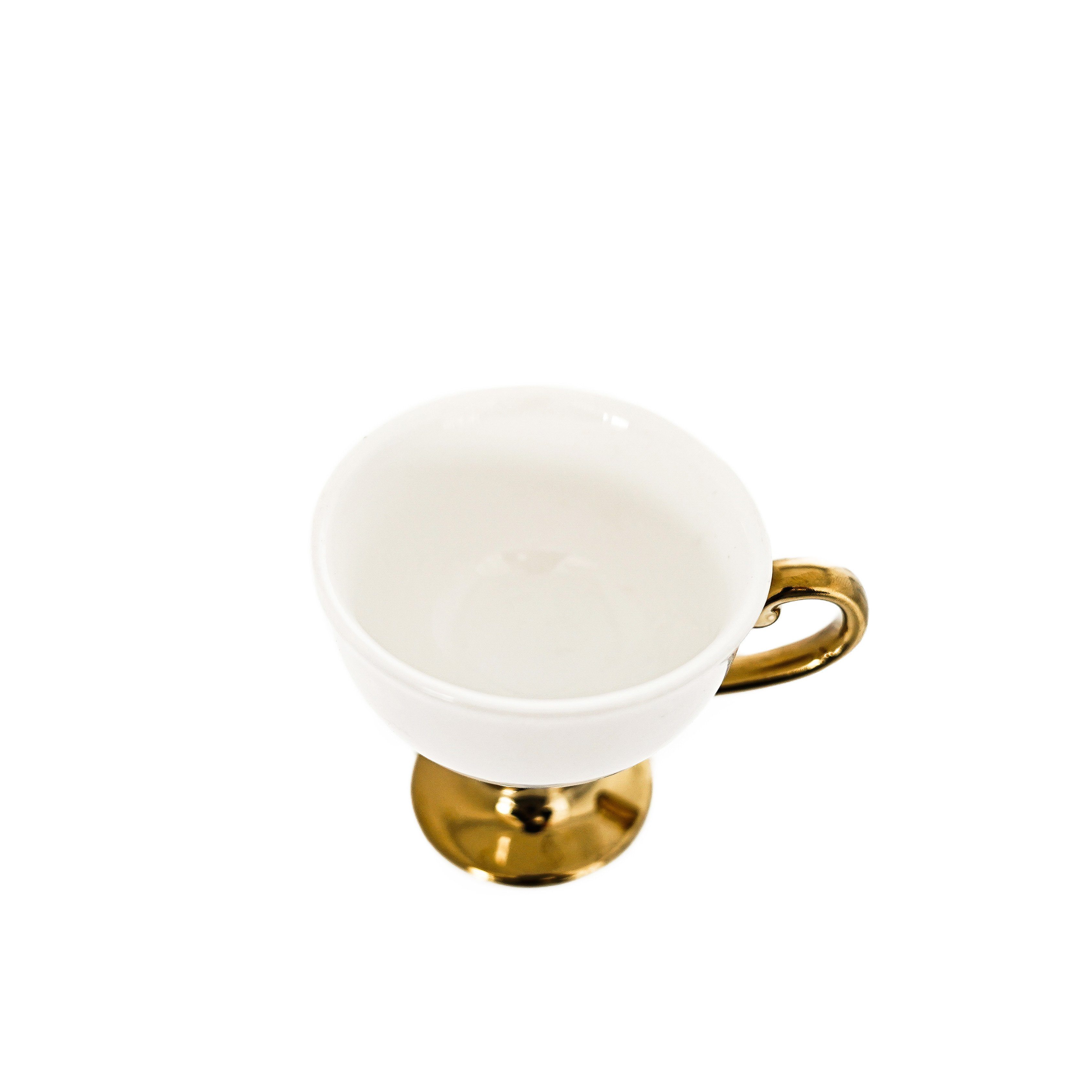 Mokkaservice Untertasse Weiß ZELLERFELD Gold Kaffeeservice / mit 12-Teilig Mokkatasse (12-tlg)