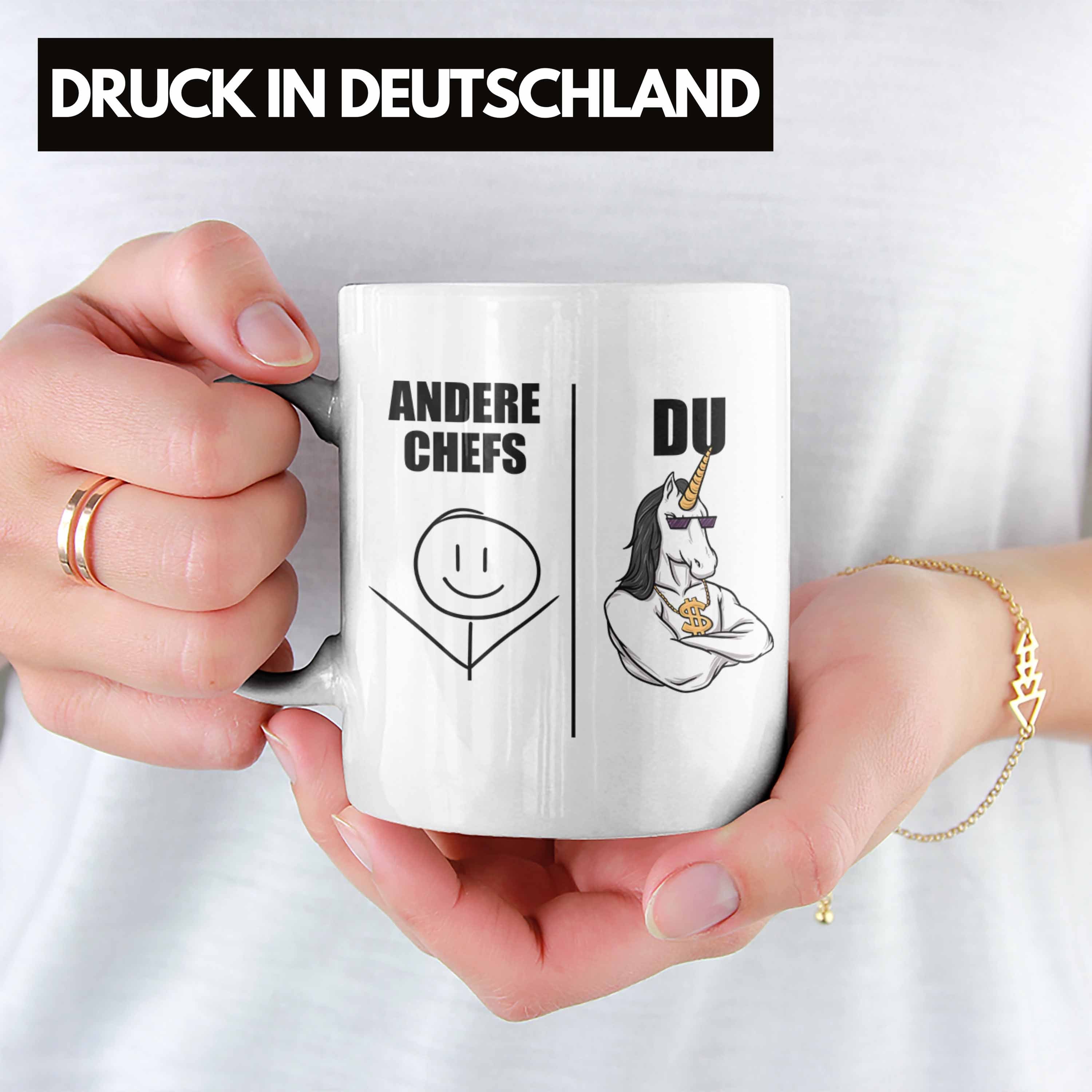 Weihnachtsgeschenk Chef Spruch Chef Kaffeebecher Weiss Geschenke Trendation Tasse Bester Trendation mit Lustig für Tasse -