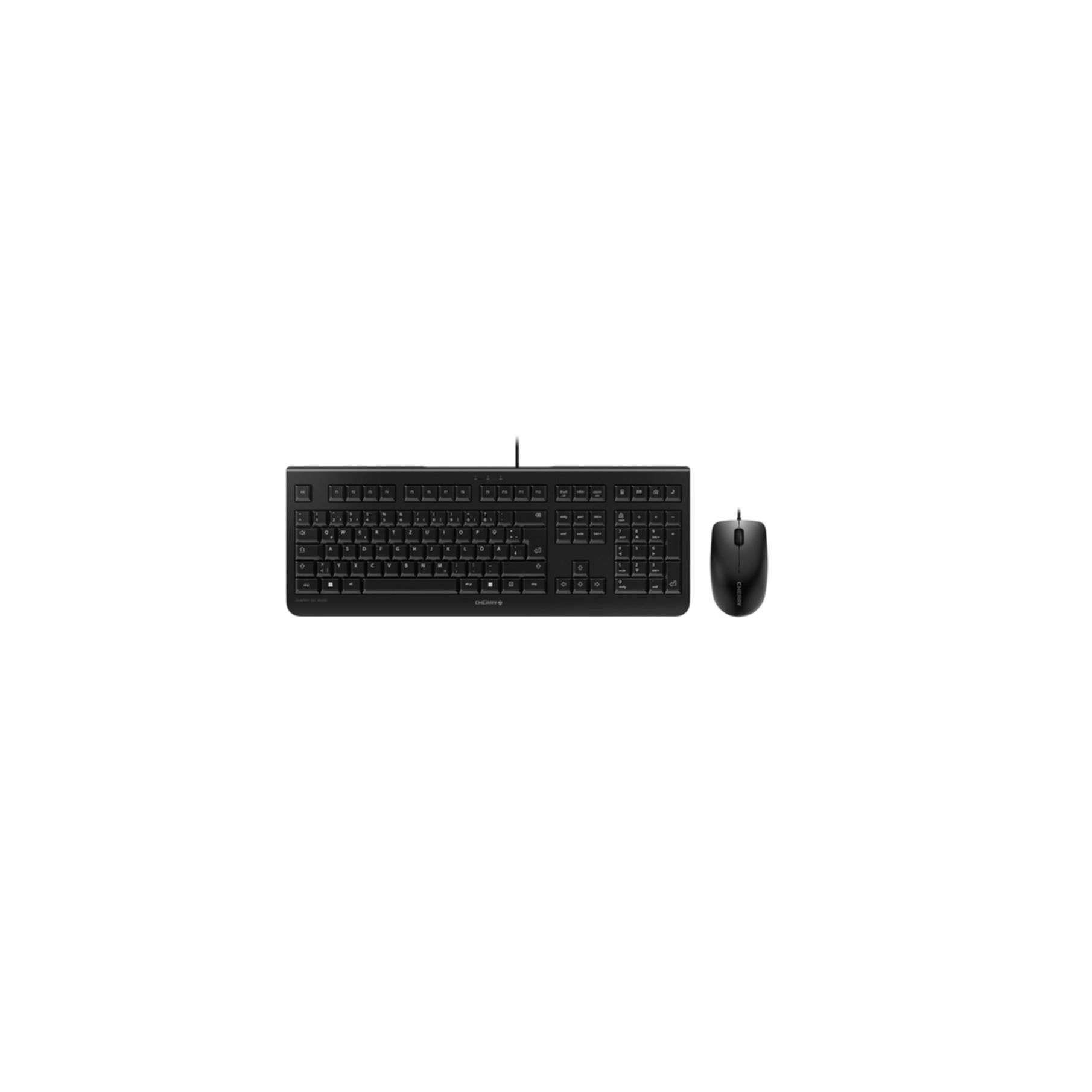 Cherry DC 2000 Kabelgebundenes Desktopset, Schwarz, USB Tastatur