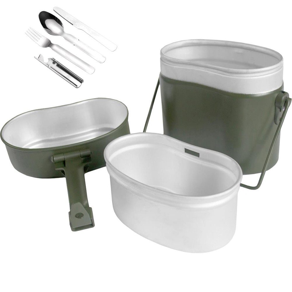 OSTWOLKE Geschirr-Set Bund Outdoor Campingbesteck Kochgeschirr Essgeschirrset (1-tlg) Essbesteck