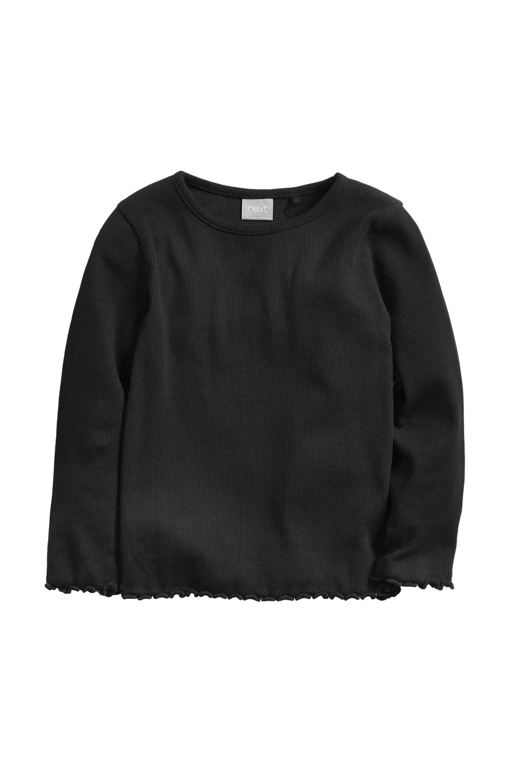 Next Langarmshirt Langärmeliges Feinripp-Shirt (1-tlg) günstig online kaufen