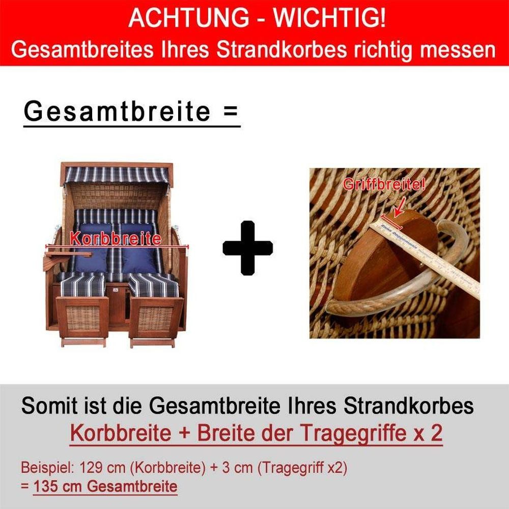 deVries Schutzhaube, CLASSIC STRANDKORB GANZJAHRESHAUBE - XL -