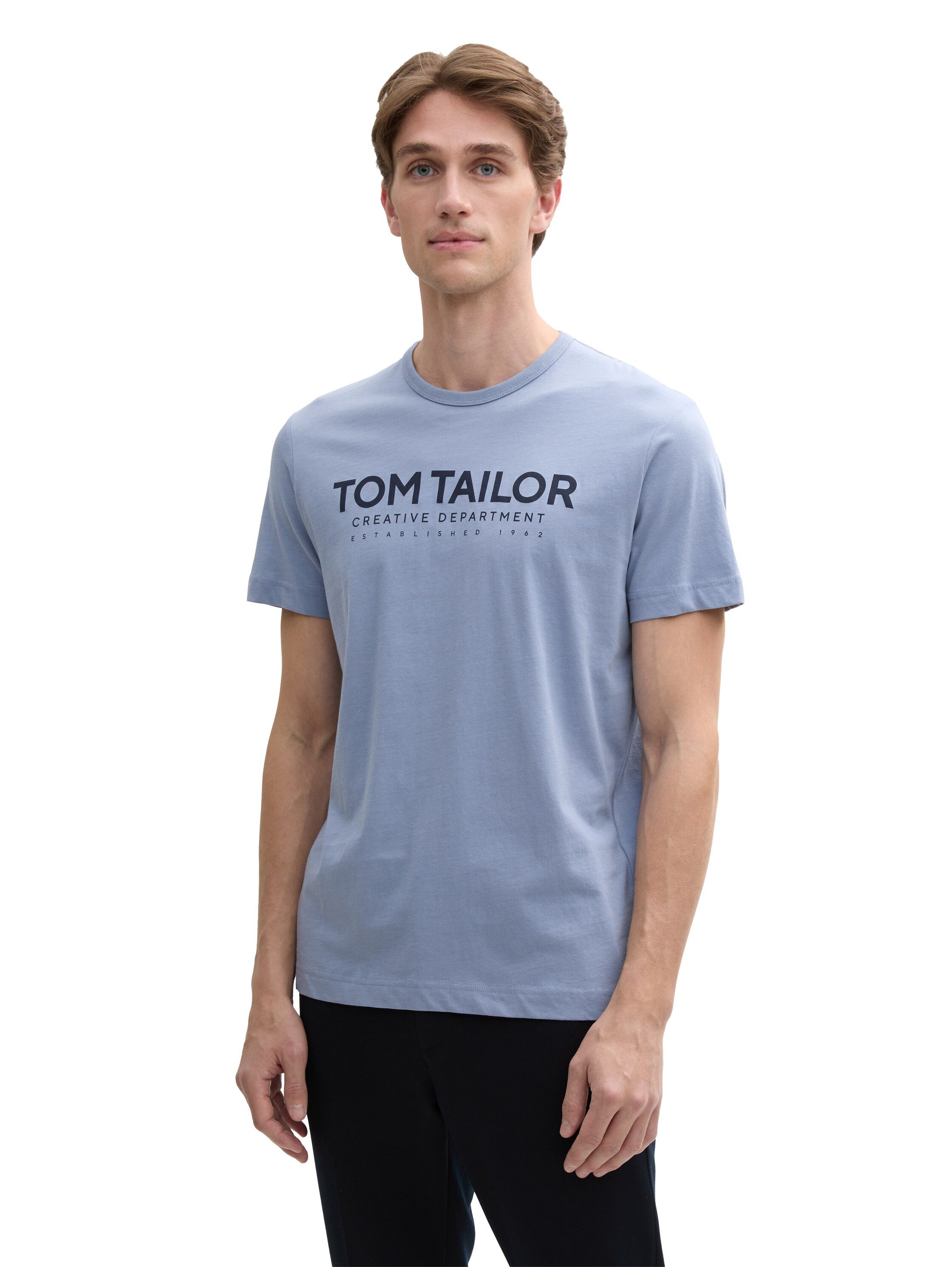 TOM TAILOR Rundhalsshirt mit Logoprint günstig online kaufen