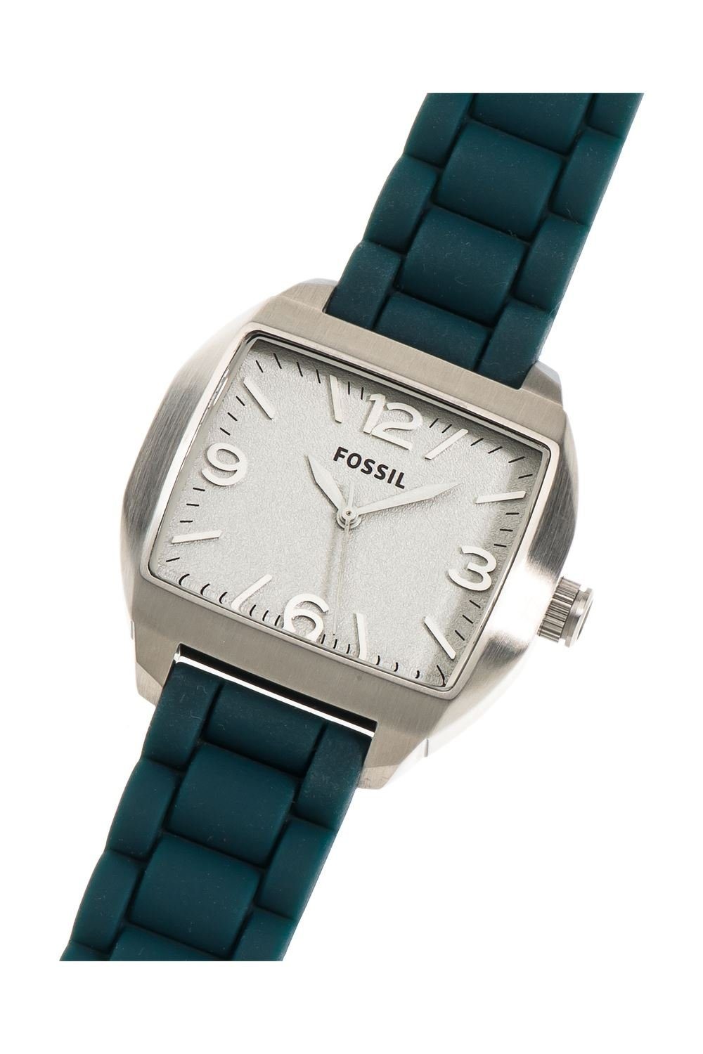 Fossil Quarzuhr Damenuhr Edelstahl Silikonband Silber Anthrazit C181001-3, günstig online kaufen