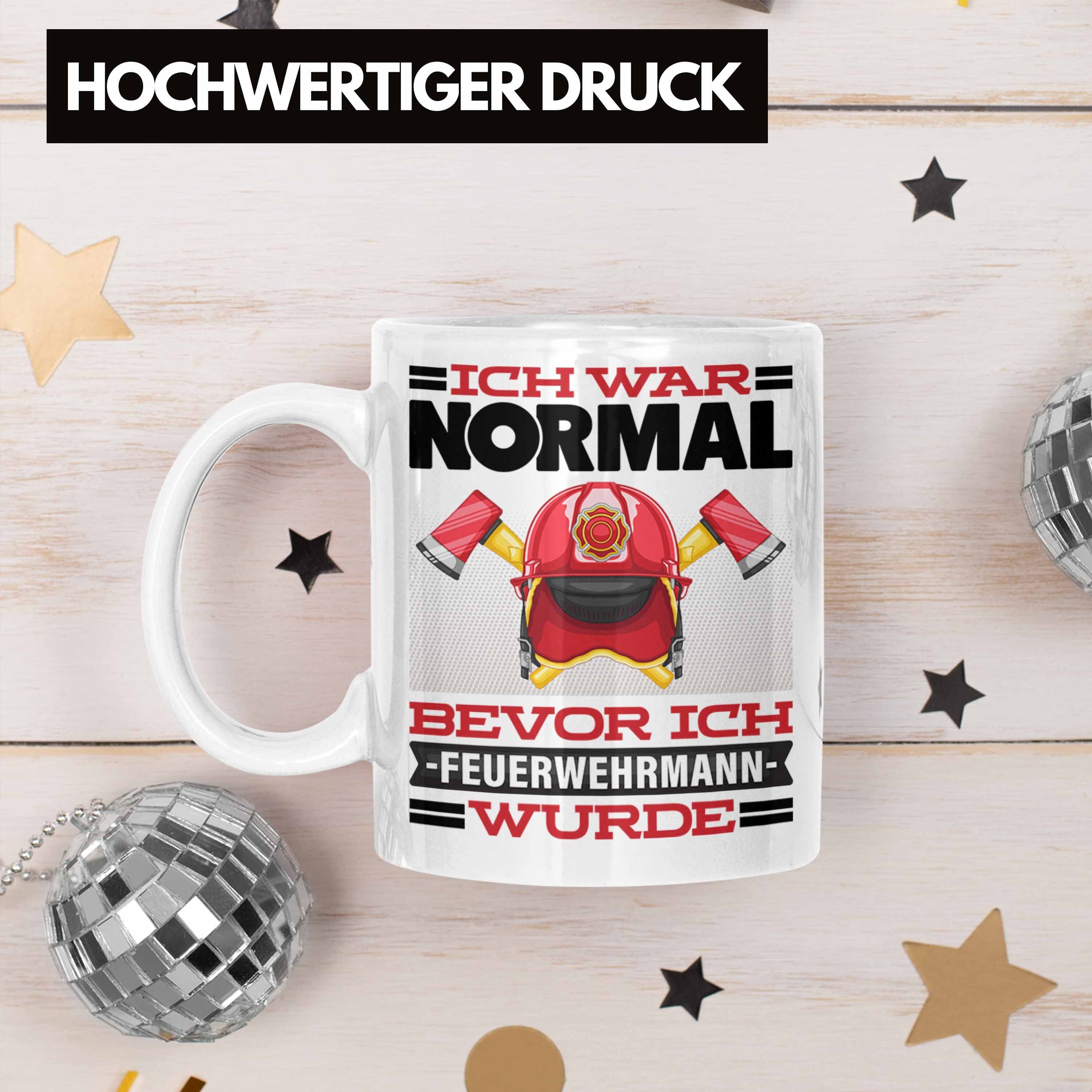 Tasse Bevo für Geschenk Tasse War Ich Feuerwehrmann Weiss Normal Trendation Feuerwehr Spruch