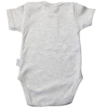 Babymajawelt Kurzarmbody Babybody "Papa´s Liebling" grau - Stickerei, Spruchbody aus reiner Baumwolle Made in Europa, Geschenk für Mama, Body mit Druckkönpfen am Hals und im Schritt