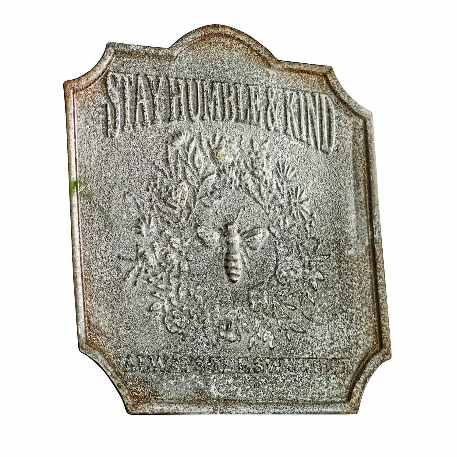 Mirabeau Wanddekoobjekt Deko-Schild Humble antikgrau