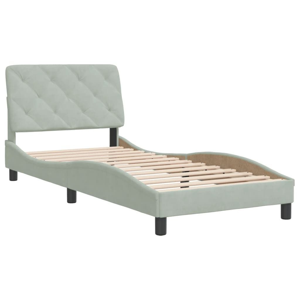 vidaXL Bett Bettgestell ohne Matratze Hellgrau günstig online kaufen