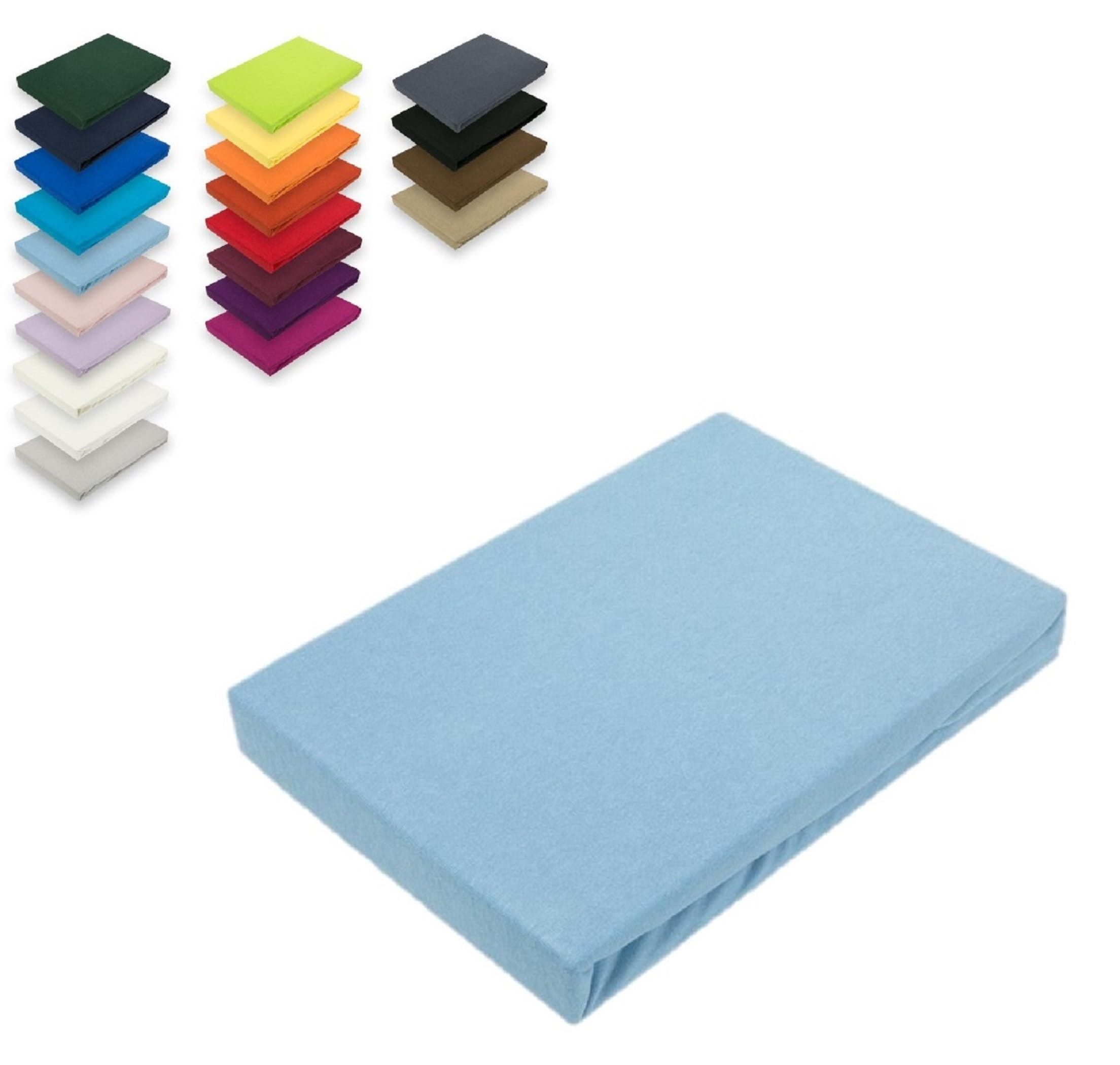 EXKLUSIV HEIMTEXTIL Spannbettlaken Jersey Spannbettlaken Rundumgummizug, Jersey, Gummizug: rundum, (1 Stück), mit Rundumgummizug