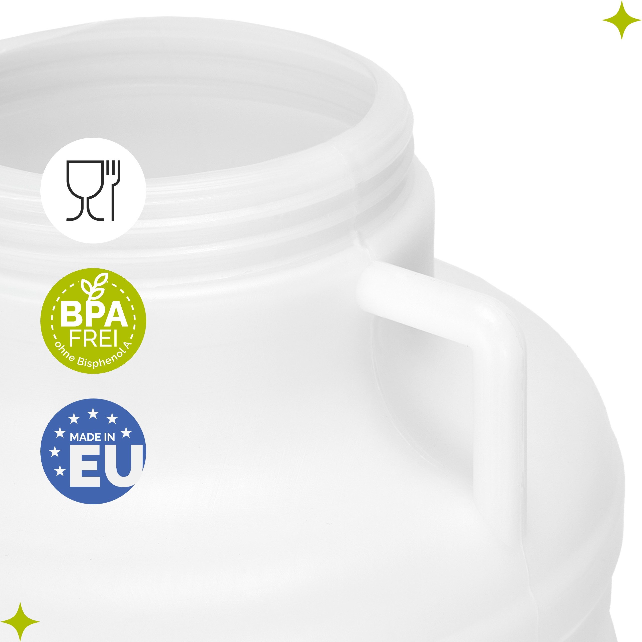 Garronda Regentonne Set 5 Liter Futtertonne BPA-frei Universalfass Fass GD-0125, 5 l, (2-tlg), BPA-Frei – Bild 5 von 5