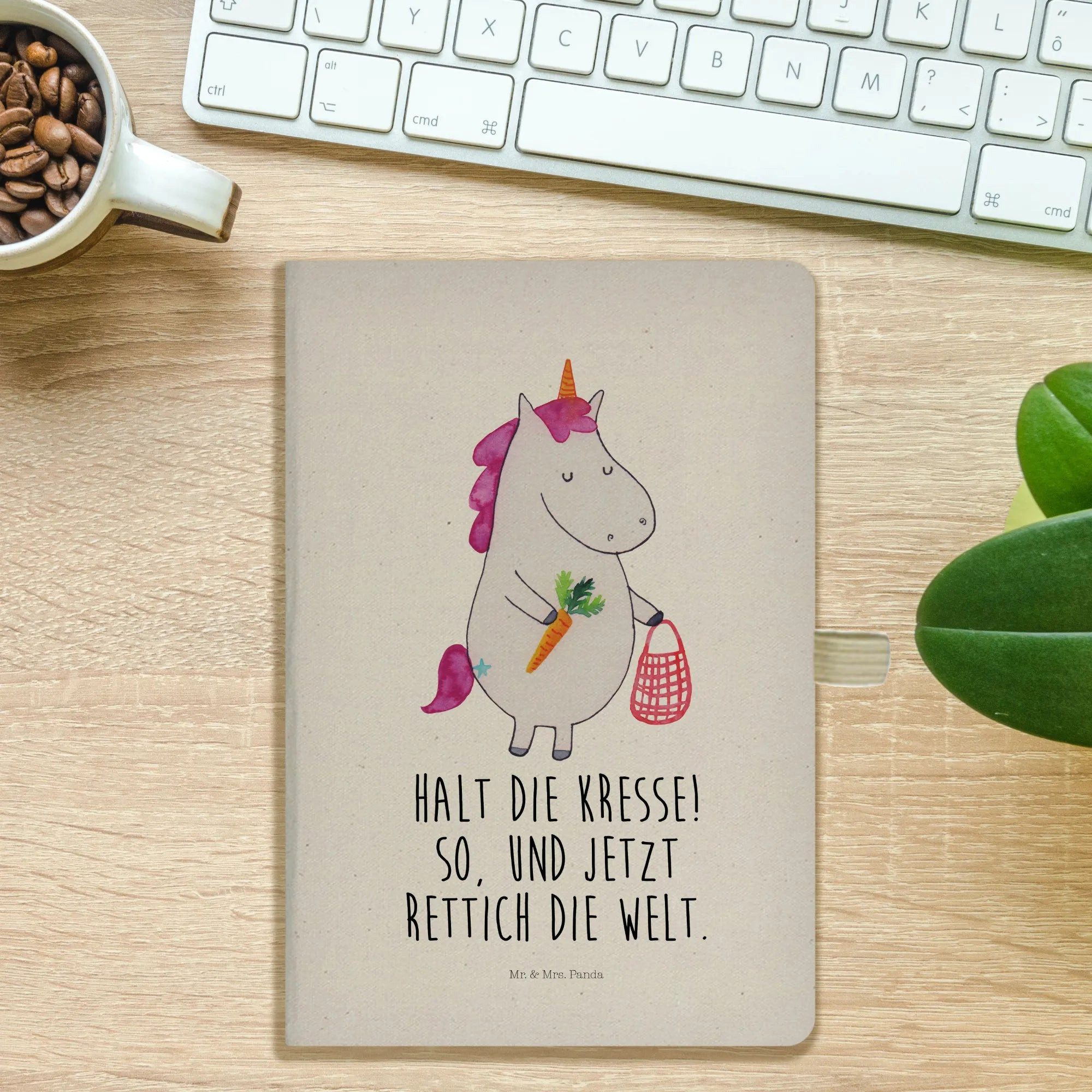 Thumbnail - Mr. & Mrs. Panda Notizbuch Einhorn Gemüse - Transparent - Geschenk, Notizbuch A5, A5 Notizbuch N Mr. & Mrs. Panda, Hochw...