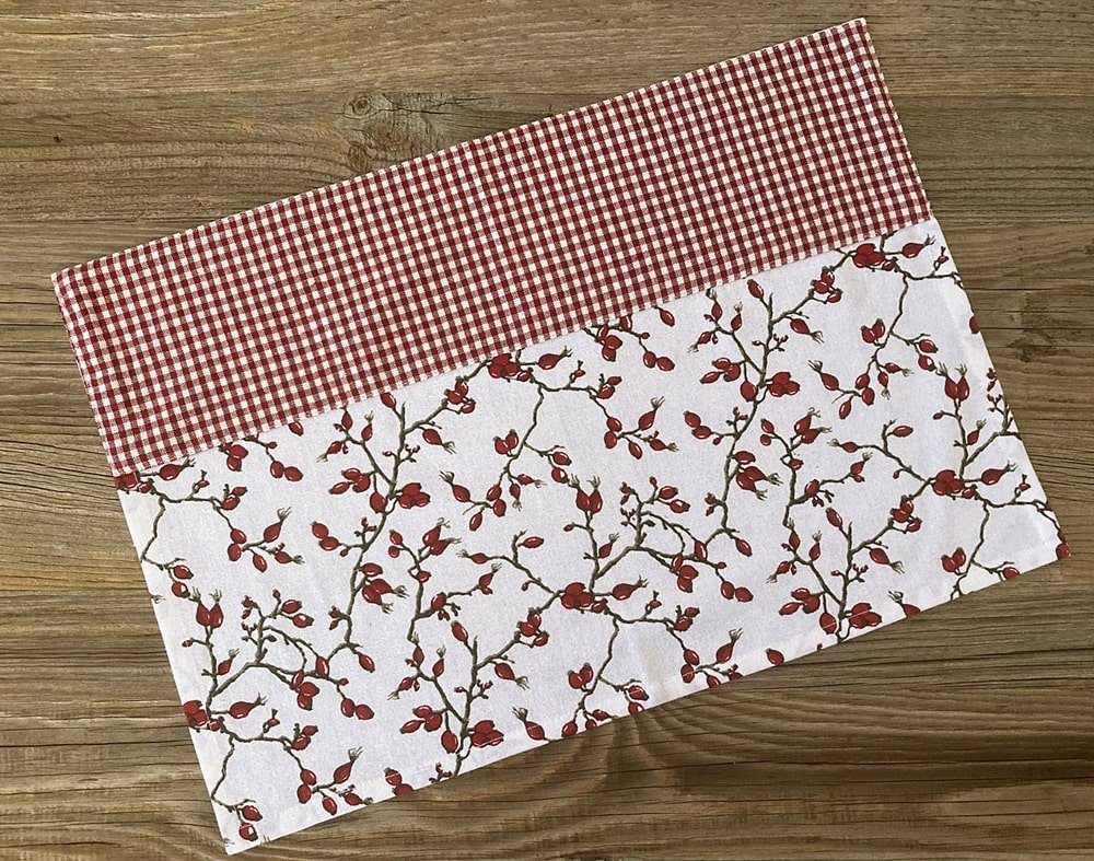 matches21 HOME & HOBBY Platzset Tischset LOTTA Hagebutten Karo weinrot 33x4 günstig online kaufen