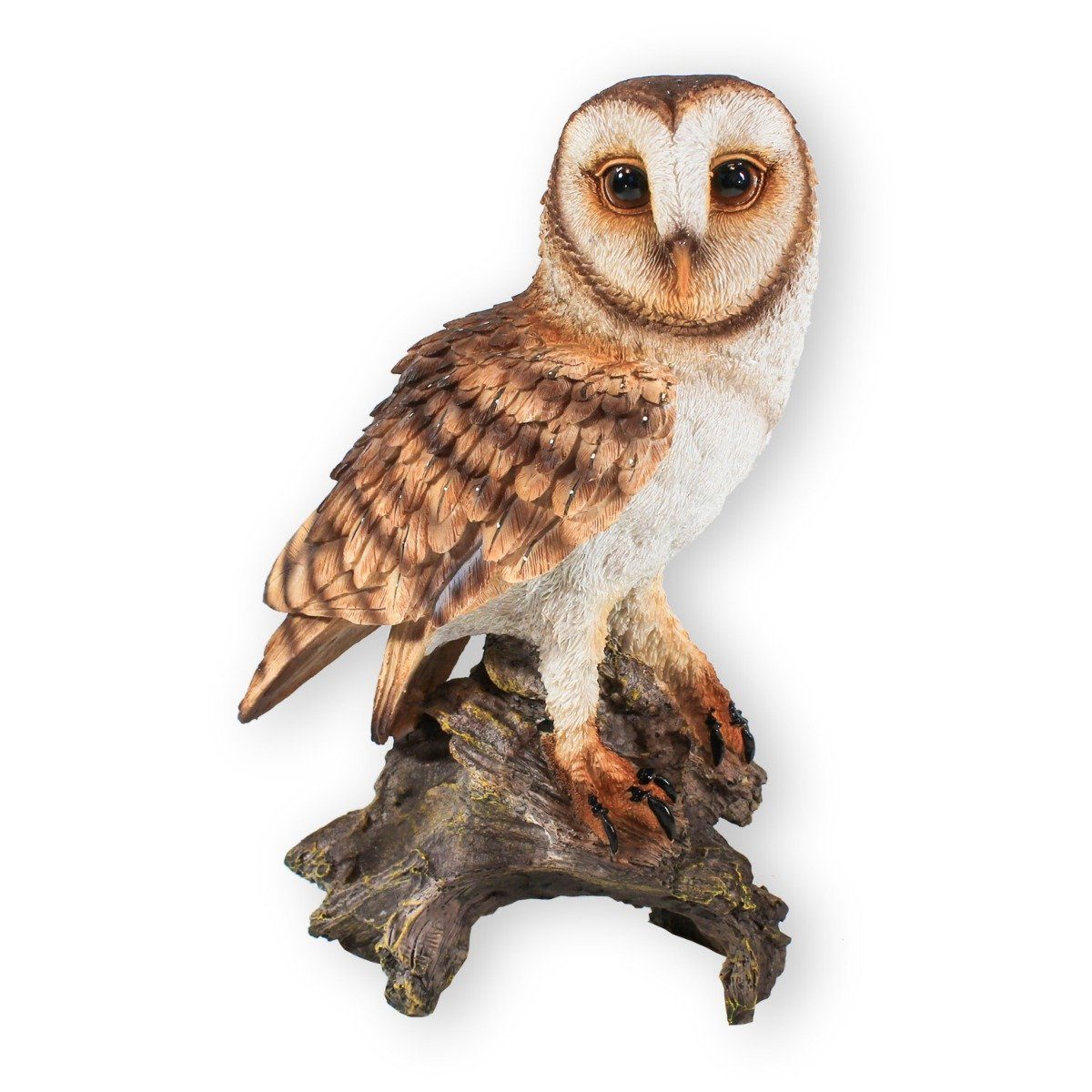 colourliving Tierfigur Eulen Figur auf Stamm sitzend Uhu Eule Deko Vogel, H günstig online kaufen