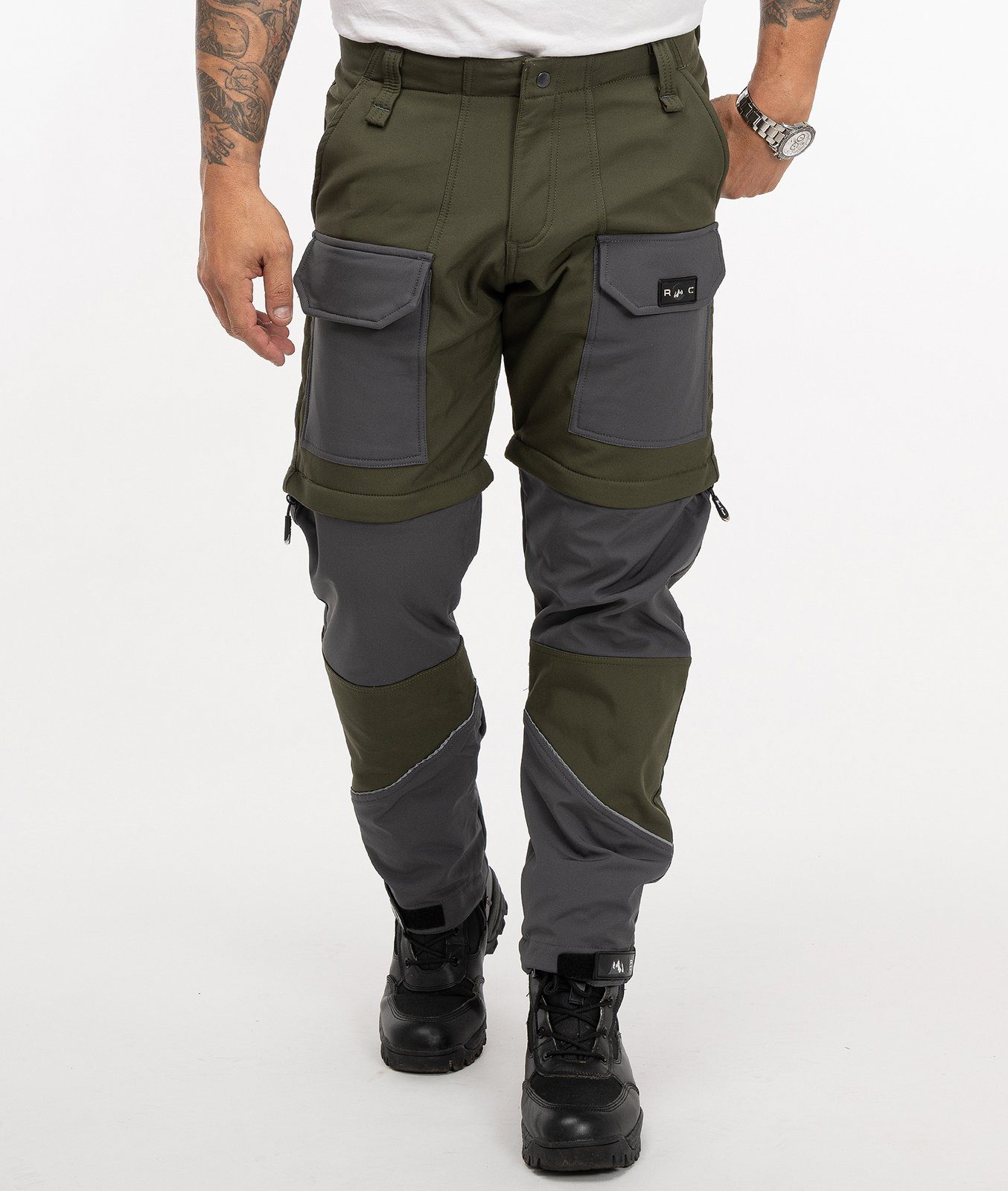 Softshellhose Herren Softshellhose Zipp-Off Hose Shorts H-309