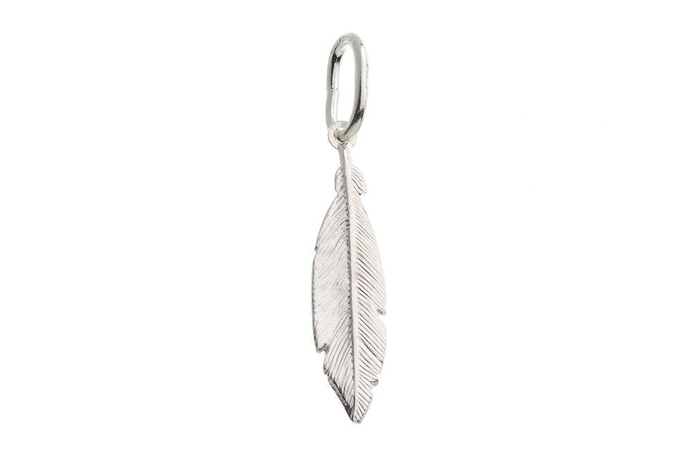 Silberkettenstore Kettenanhänger Anhänger Feder, klein - günstig online kaufen