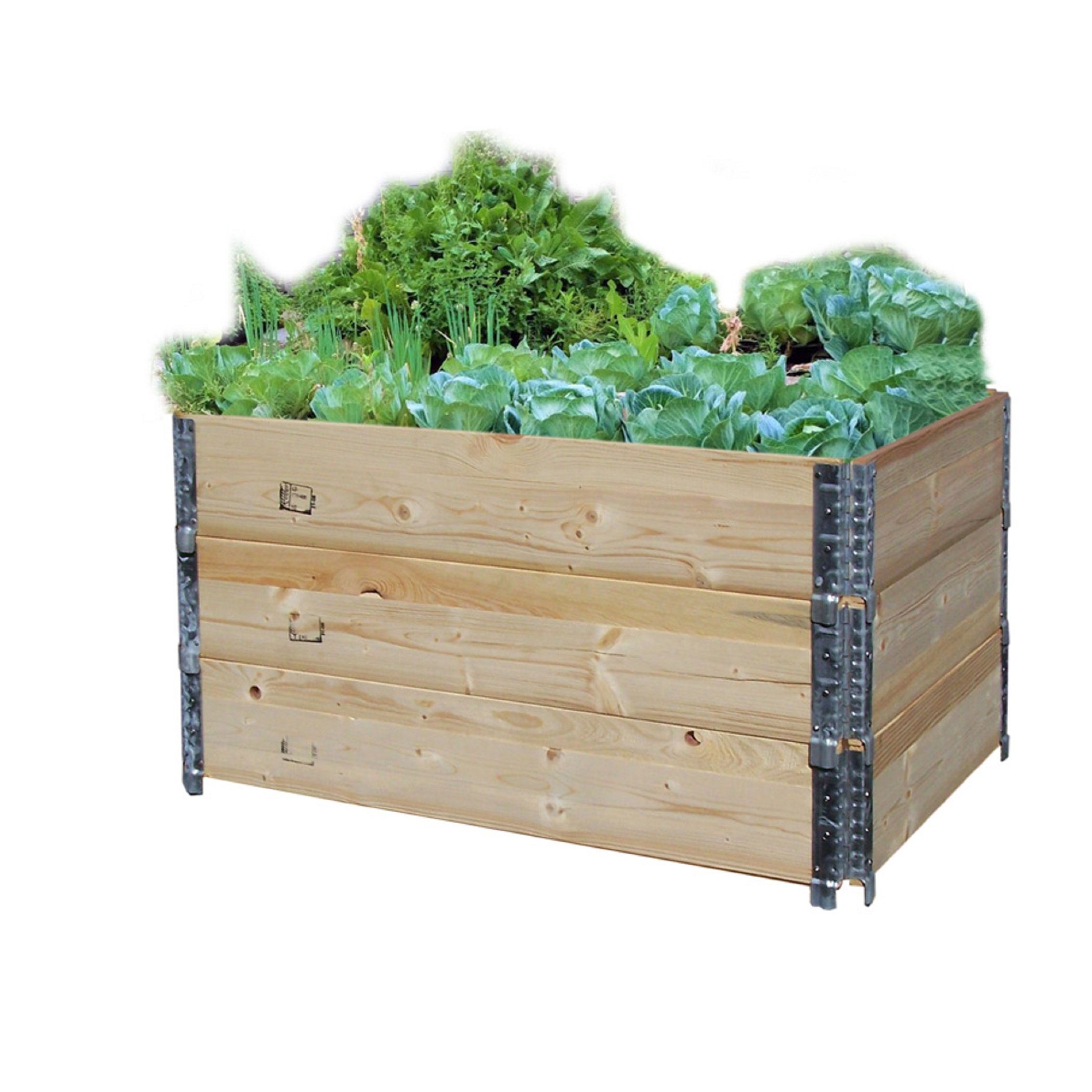 GERSO Hochbeet Holzaufsatzrahmen Hochbeet Set 3er günstig online kaufen