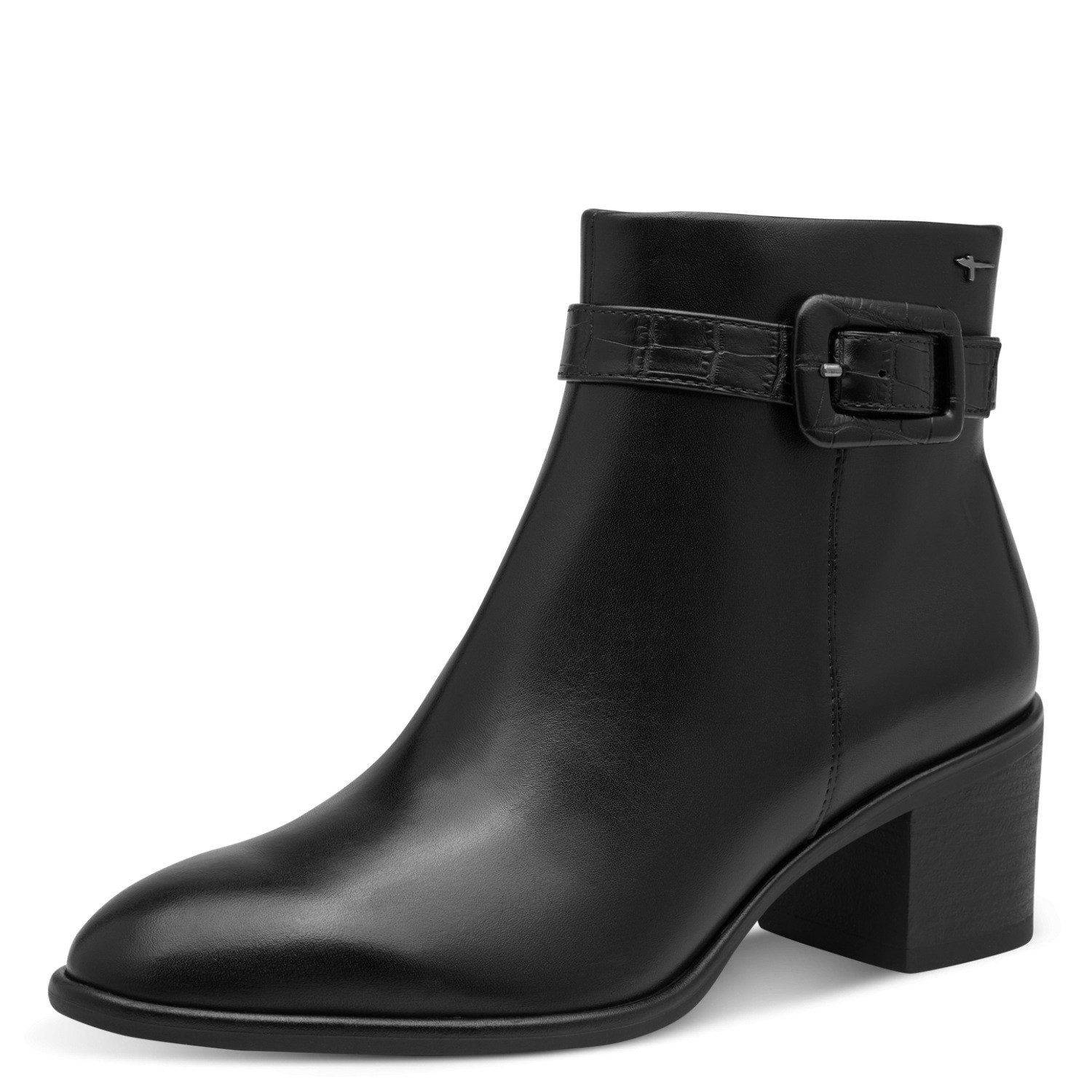 Tamaris Stiefelette Blockabsatz, Basic-Stiefelette, Boots mit Zierschnalle