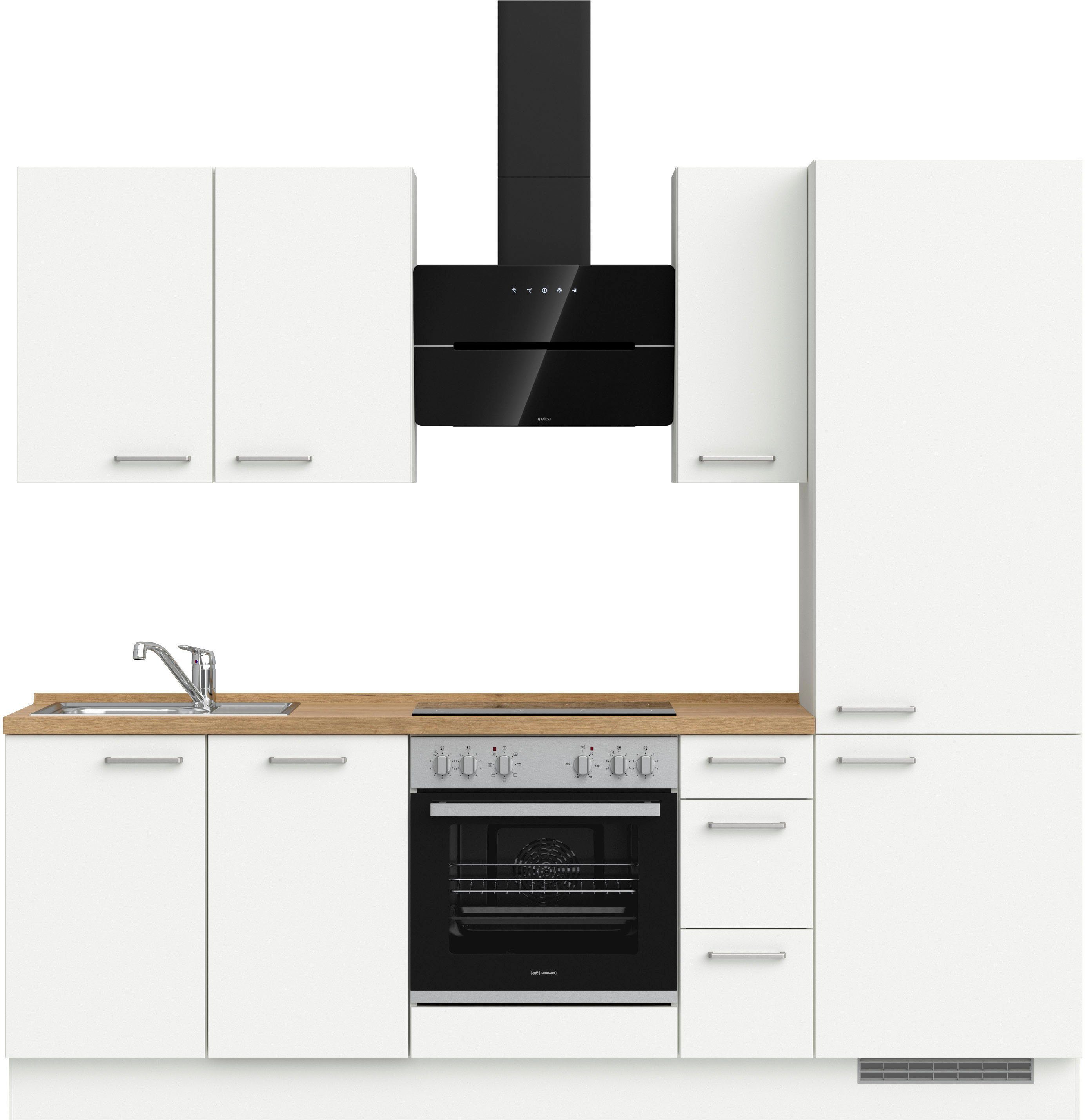 nobilia® Küchenzeile "Touch II", NEU: individuell anpassbar mit gratis Profi-Beratung, vormontiert, Breite 240 cm, Ausrichtung wählbar, wahlw. mit E-Geräten