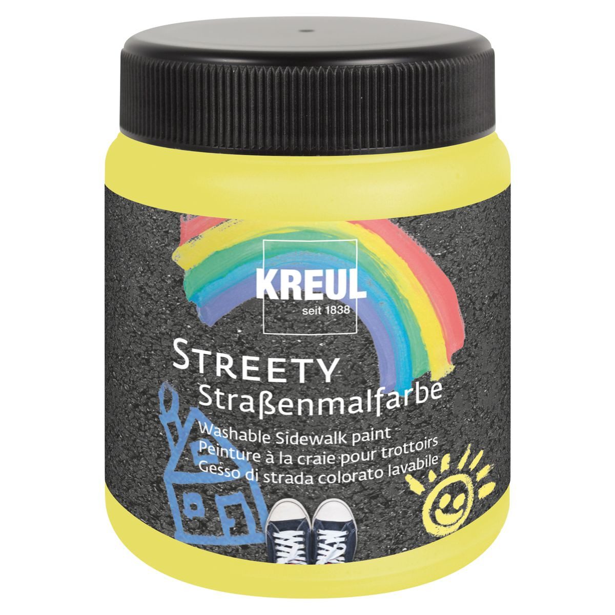 Kreidefarbe KREUL Straßenmalfarbe Streety gummientengelb 200ml Dose