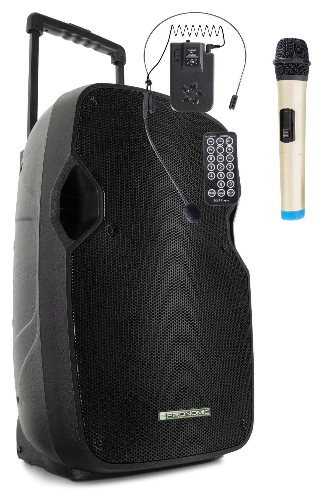 30 Headset) inkl. Akku-Aktivbox 12MA-A mit Soundanalage Lautsprecher & TWS (Bluetooth-Schnittstelle, W, Funktion Pronomic MOVE Mobile 12"-Woofer Funkmikrofon -