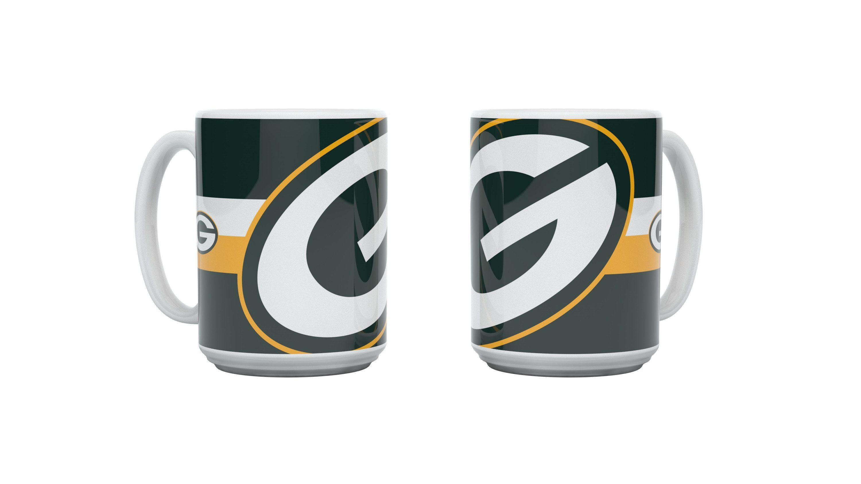 Green Bay Packers Becher Green Bay Packers Tasse "Triple Logo ", Keramik