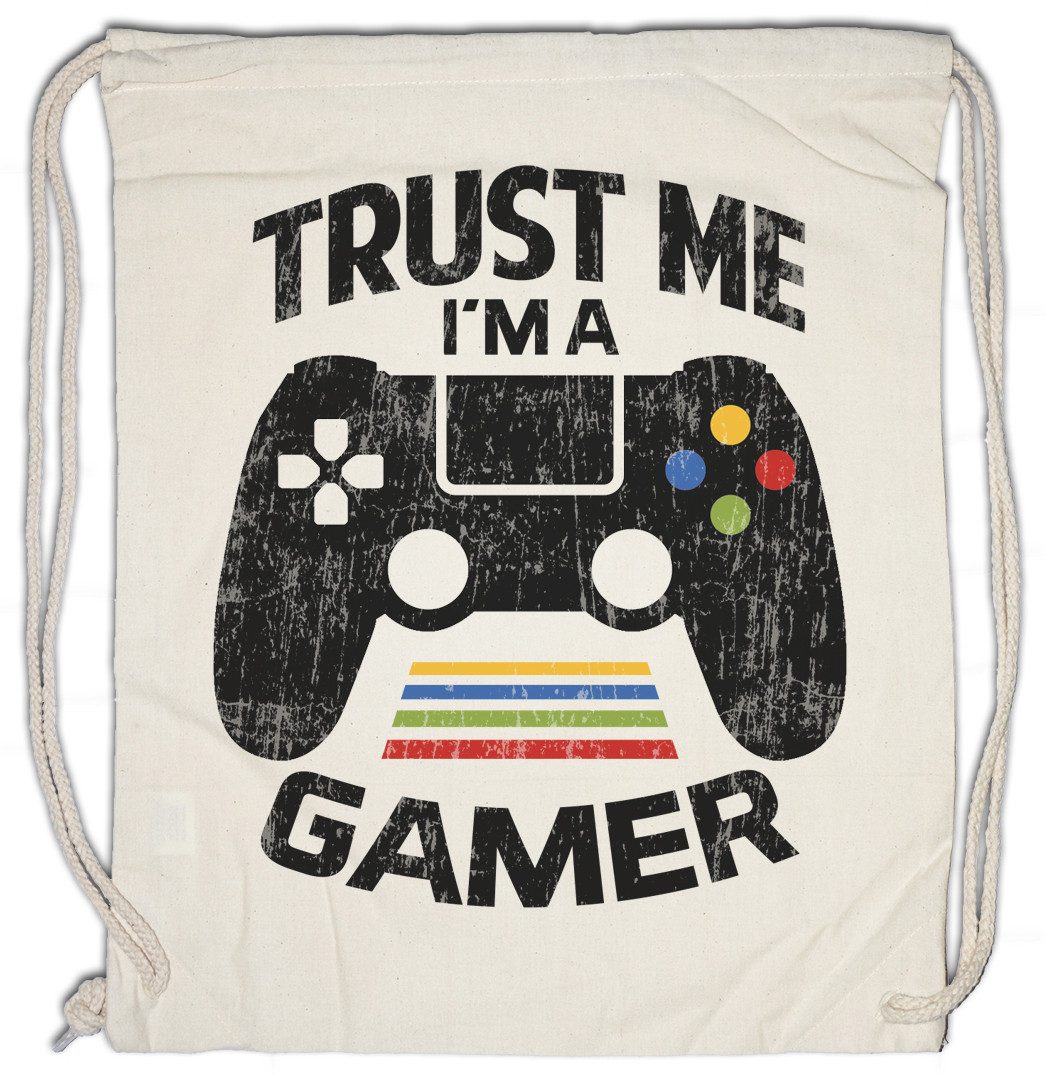 Turnbeutel Trust Me I'm A Gamer Turnbeutel Gamer Gaming Games Pixel Retro Arcade