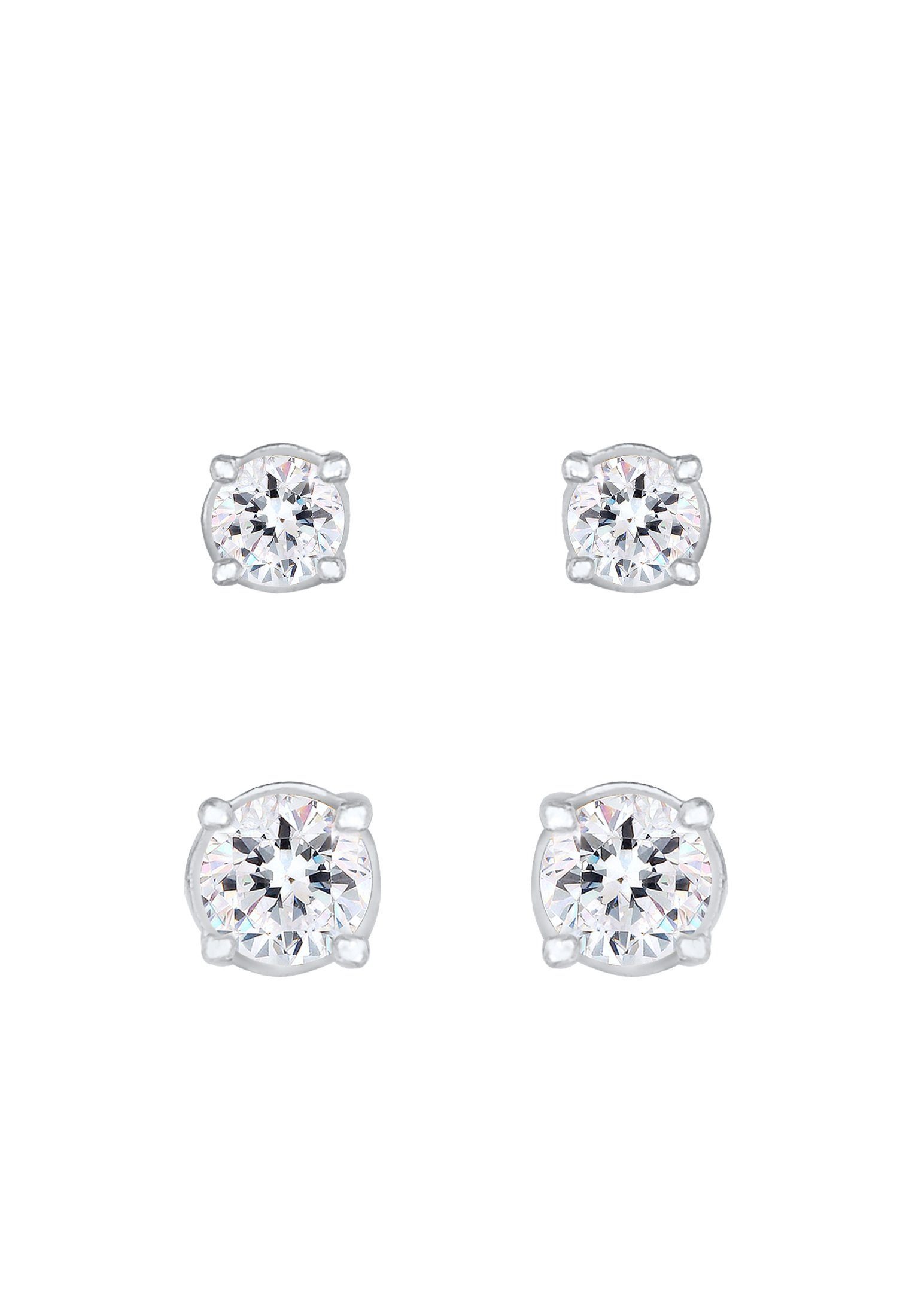 Elli Ohrring-Set Ohrstecker 2er Set 925 Sterling Silber, mit Kristallen von Swarovski®