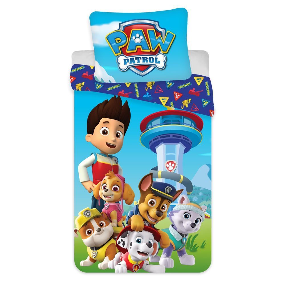 Kinderbettwäsche Wende Bettwäsche Baumwolle 100x135 cm Paw Patrol Baby Kleinkind