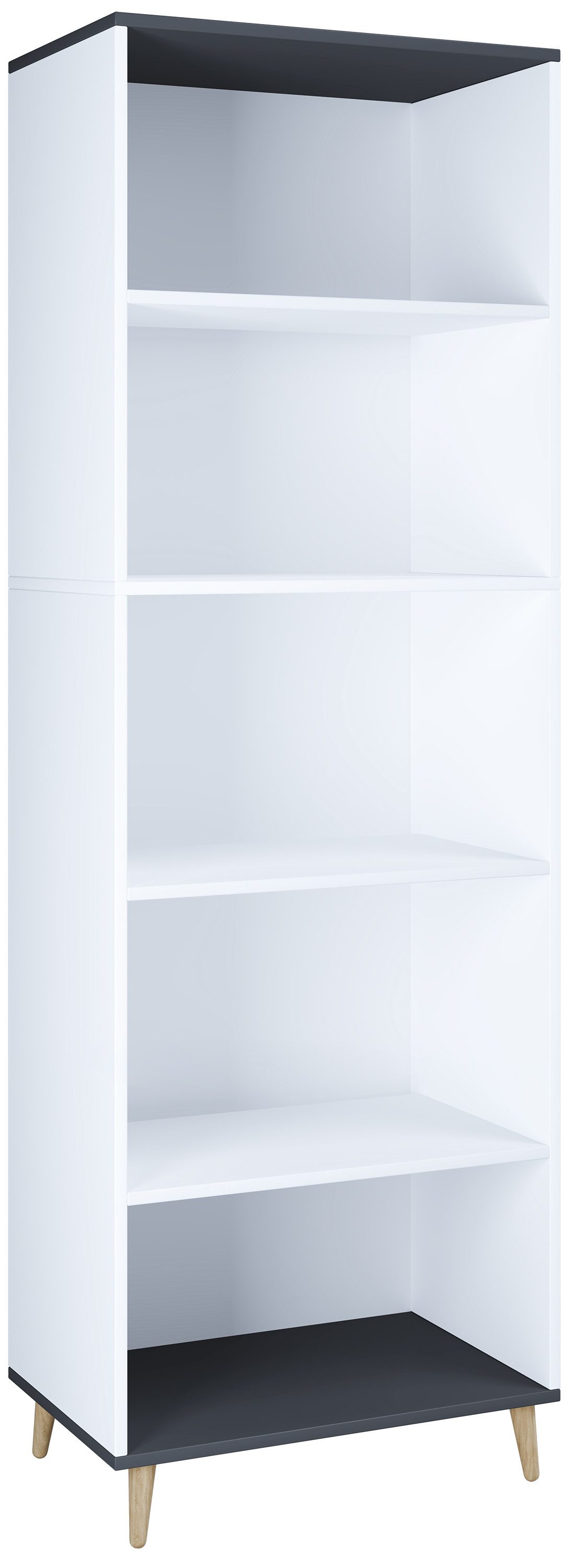 VCM Mehrzweckschrank Haushaltsschrank Landos H. 184 x B. 60 x T. 39 cm Holz Regal, 5 Fächer, Mehrzweckschrank