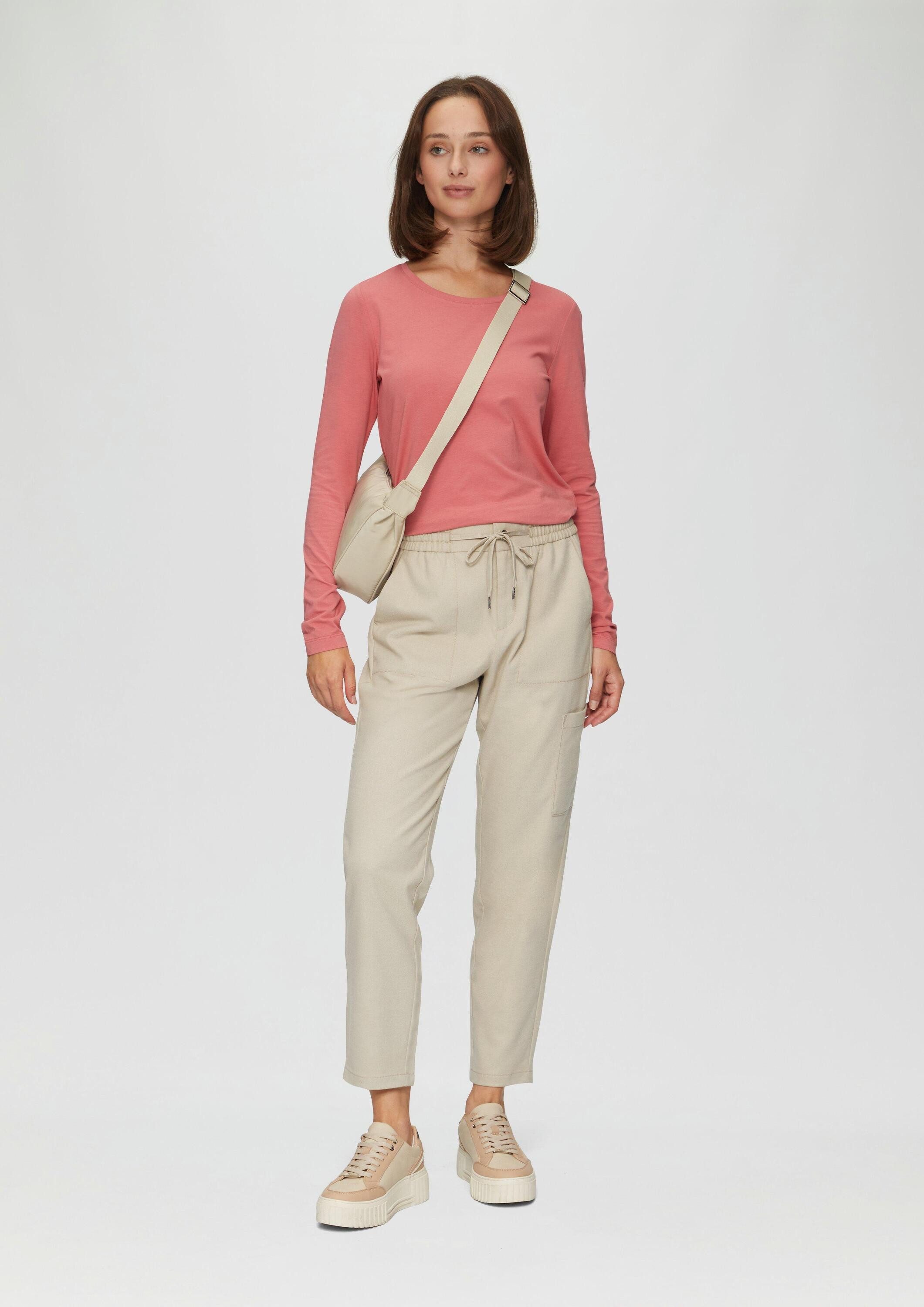 s.Oliver Chinos Hose Weiche Relaxed-Jogpants mit Tapered Leg