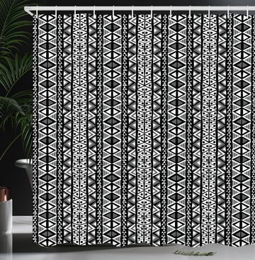 Abakuhaus Duschvorhang Moderner Digitaldruck mit 12 Haken auf Stoff Wasser Resistent Breite 175 cm, Höhe 180 cm, Retro Boho Aztec Stil