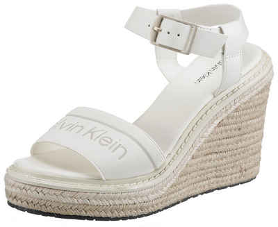Calvin Klein WIRA 5C *I Sandalette mit Bast bezogenem Keilabsatz