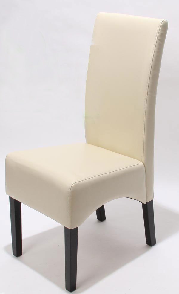 MCW Esszimmerstuhl Crotone 2er-Set Creme Dunkle Beine günstig online kaufen