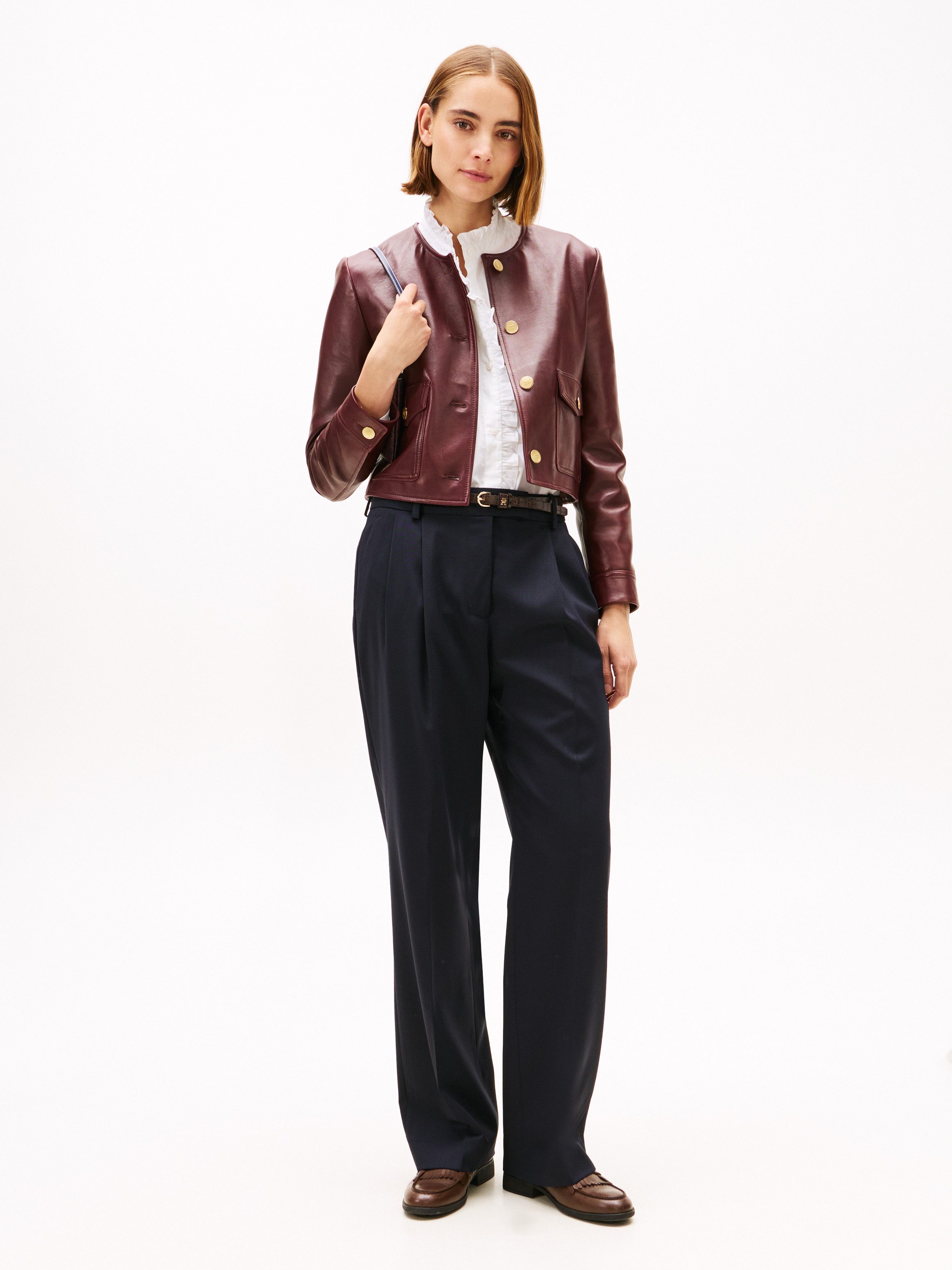 Tommy Hilfiger Anzughose TIMELESS WOOL RLXD STRT PANT mit Wolle