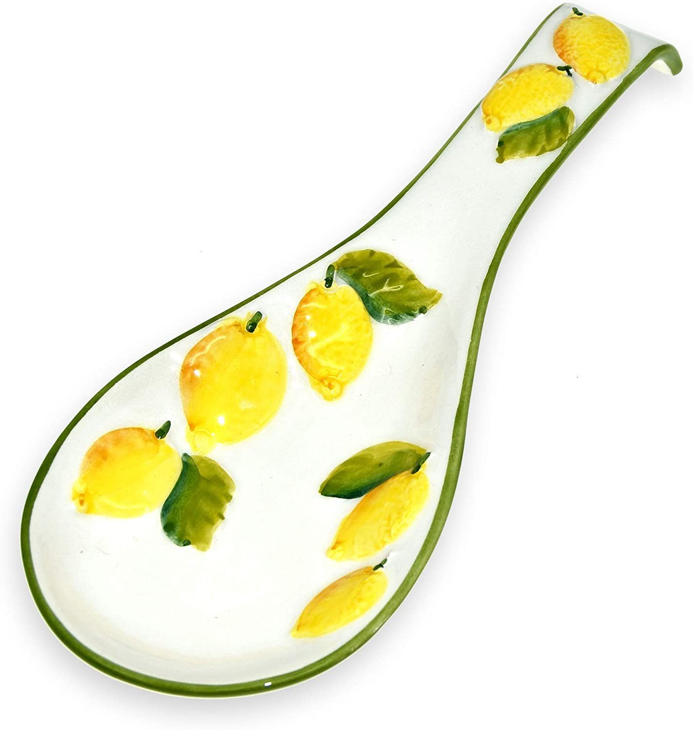 Lashuma Kochlöffelhalter Zitrone, (1-tlg., 28 cm), Ablage Löffel oder Besteck aus Keramik